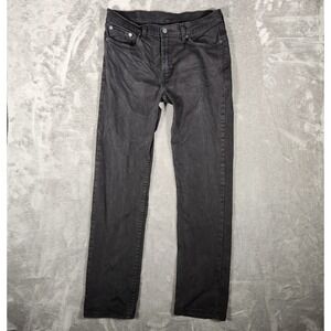 Levi's 514 Jeans Men's 34X32 (Tag 33X32)‎ Black Premium Zip Stretch Cotton Blend